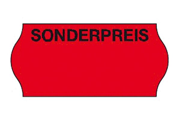 CREEN LINE Etiketten Sonderpreis ablösbar 26x12mm rot 27000 Stück