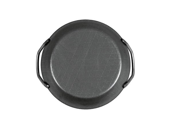 TURK Servierpfanne schmiedeeisern mit 2 Griffen Ø24cm mit extra hohem Rand schwarz