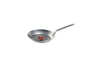 TURK Bratpfanne Eisen schwer Ø24cm mit flachem Stiel und Öse silber