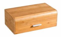KESPER Brotkasten Bambus Edelstahlgriff 36x20x14cm