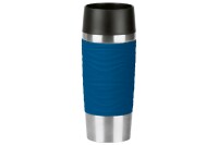 EMSA Isolierbecher Travel Mug Waves 0,36l Edelstahl blau