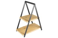 Etagere Bambus/Metall H35cm