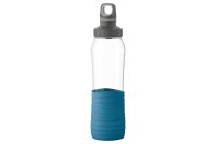 EMSA Trinkflasche Drink2Go Glas 0,7l Silikonmanschette...