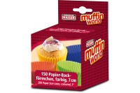KAISER Papierbackförmchen Muffin Ø7cm farbig sortiert 150er Pack