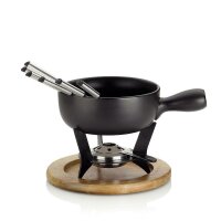 KELA Käsefondue-Set Country Gusseisen/Holz 21cm...