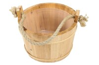 CROLL & DENECKE Saunabottich Holz mit Kunststoffeinsatz