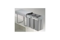 WESCO Einbau-Abfalleimer 3x10ltr. 38,5cm alugrau