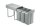 WESCO Einbau-Abfalleimer 3x10ltr. 38,5cm alugrau