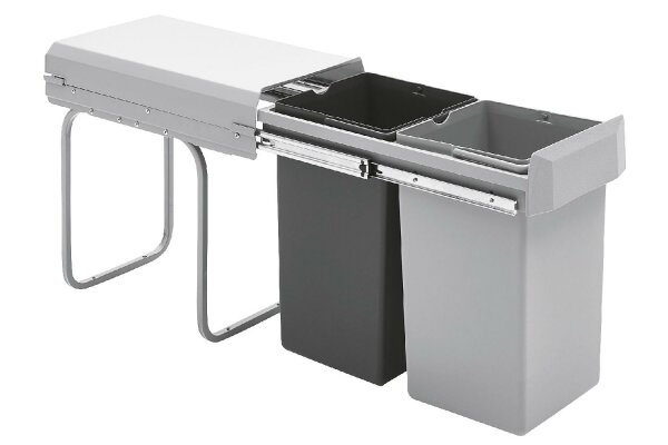 WESCO Einbau-Abfalleimer Double-Boy 2x15ltr. silberfarben