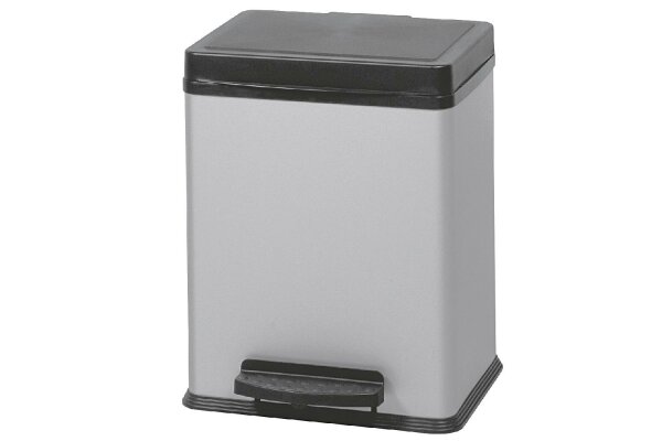 WESCO Treteimer Ökosammler 2x10ltr. 43cm silber
