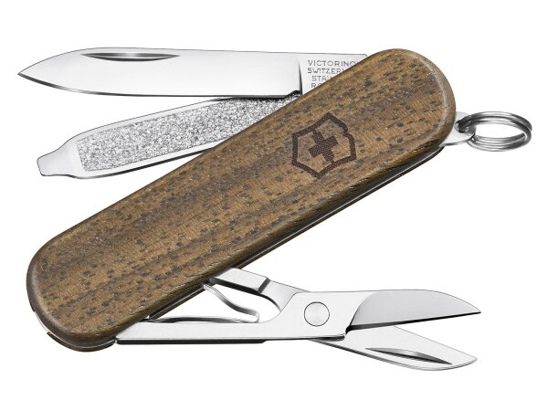 VICTORINOX Taschenmesser Classic SD Wood 58mm Nußbaumholz Blister