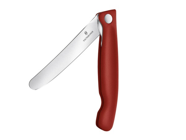 Swiss Classic, Picknick Messer, 11cm, gerade, rot, B