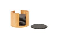 WESTMARK Untersetzer Naturschiefer Ø10cm in Bambusbox 8Stück