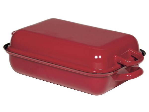 RIESS Bräter 32x22x11,5cm ( Innenmaß ) rot Emaille