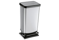 ROTHO Treteimer Paso 40l 35,3x29,5x67,6cm silber