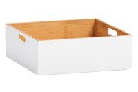 ZELLER PRESENT Aufbewahrungskiste 30x27x10,5cm Bambus weiß