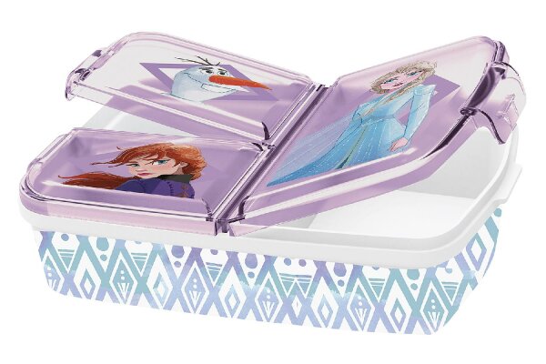 P:OS Brotdose Frozen mit 3-fach Unterteilung Kunststoff