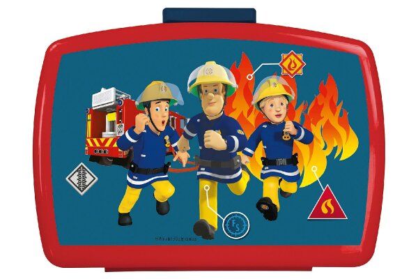 P:OS Brotdose Feuerwehrmann Sam 17x13,5x6,5cm mit Einsatz Melamin
