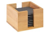 WESTMARK Naturschiefer-Untersetzer in Bambusbox 10x10cm...