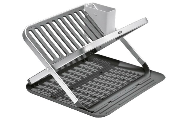 OXO Good Grips Geschirrkorb/-Ständer Aluminium klappbar