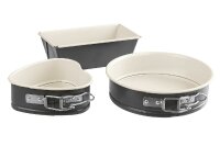 DR.OETKER Mini-Backform Exclusive (Springform, Springform Herz, Kastenform) 3er Set