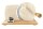 JUPITER Hand-Allesschneider mit Holzplatte creme