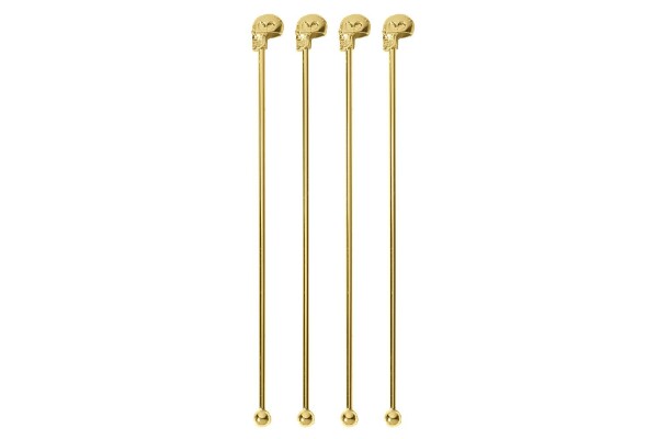 Barrühr Set4TotenkopfEdel.Gold