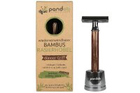 PANDOO Bambus Rasierhobel mit schmalen Griff  inkl. 10...
