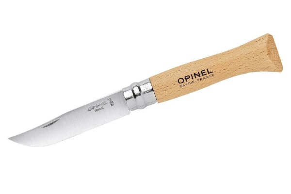 OPINEL Messer No 06 Griff Buche 7,2cm lange Edelstahlklinge rostfrei