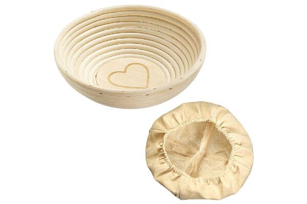 WESTMARK Gärkörbchen Set mit Herz und Bezug Ø24,5x8,5cm