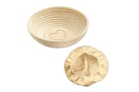 WESTMARK Gärkörbchen Set mit Herz und Bezug Ø24,5x8,5cm