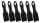 METALTEX Raclettespachtel 14x4cm schwarz 6 Stück