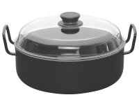 RIESS Schmorpfanne Omas Ø28cm mit Glasdeckel schwarz