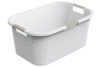 ROTHO W&auml;schekorb Country 58x38,9x25,1cm 40l wei&szlig;