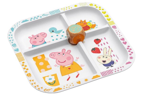 KOZIOL Esslernteller + Würfel Easy Eater Peppa Pig