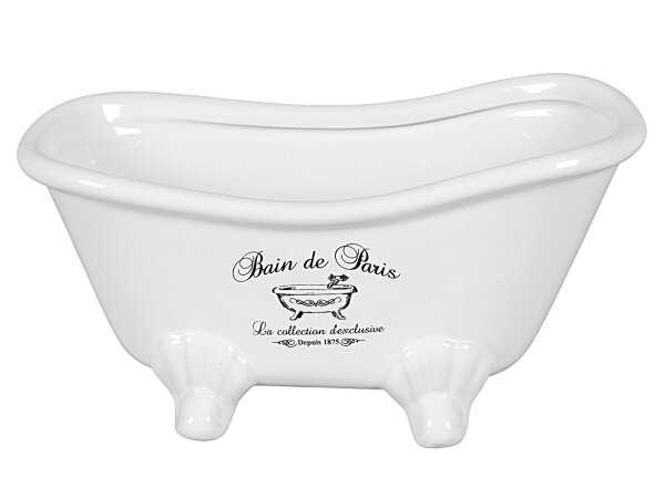 Schale Badewanne Keramik 20x9x10cm weiß