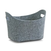 ZELLER PRESENT Aufbewahrungskorb Filz oval 31,5x19x21cm grau