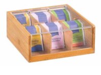 KESPER Tee-Box Bambus mit Sichtklappe 22x21x9,5cm