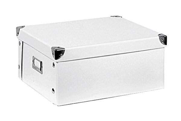 ZELLER PRESENT Aufbewahrungsbox Pappe 31x26x14cm weiß