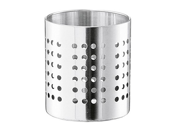 ZELLER PRESENT Besteckkorb Edelstahl 13cm Ø12cm silber
