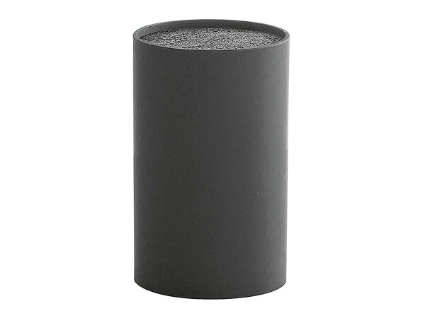 ZELLER PRESENT Messerblock Kunststoff mit Borsteneinsatz 18cm Ø11cm schwarz