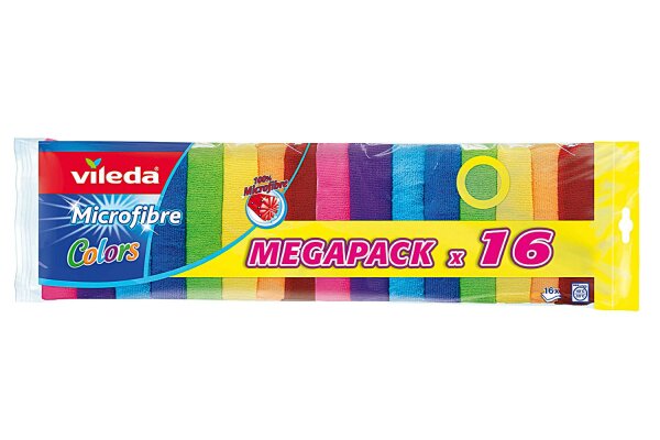 VILEDA Allzwecktuch Microfaser Colors Megapack 16er