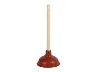 Abflussreiniger 46cm Ø14cm mit Holzstiel