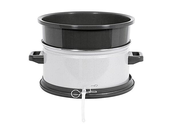 KOCHSTAR Saftgewinner Kombi-Set Ø35cm steingrau/weiß