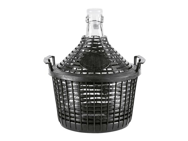 Glasballon mit Kunststoffkorb 5 l