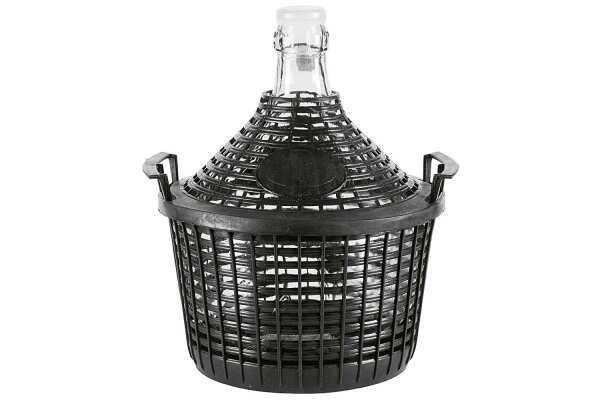 Glasballon mit Kunststoffkorb 10 l