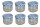 EMSY Schraubdeckelglas Sturz mit 82mm TO-Deckel kariert 250 ml 6er Pack