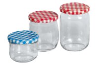 EMSY Schraubdeckelglas mit 82mm TO-Deckel kariert 420 ml...