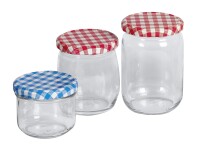 EMSY Schraubdeckelglas mit 82mm TO-Deckel kariert 420 ml...