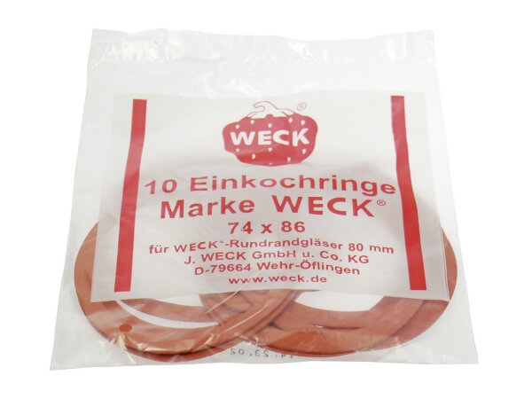 WECK Einkochring 74x86mm 10er Beutel
